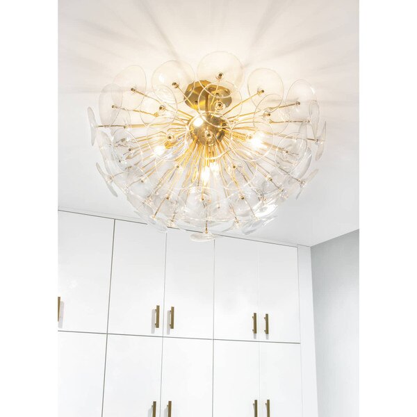 Poppy Glass Semi Flush Mount